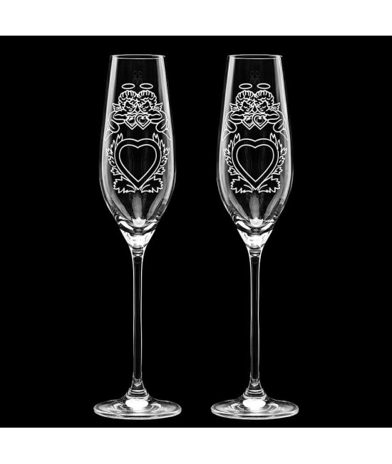 Свадебные бокалы для молодых с Swarovski 