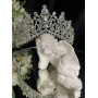 Диадема на петлях c камнями Swarovski Серебристая Нежная диадема с камнями Свадебные диадемы