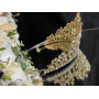 Золота діадема з камінням SWAROVSKI, висотою 7 см